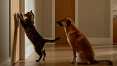 Waarom katten en honden hardnekkig een kamer binnen willen en dan meteen weer naar buiten willen