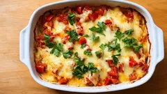 Stap-voor-staprecept voor een romige kip-macaroni-ovenschotel